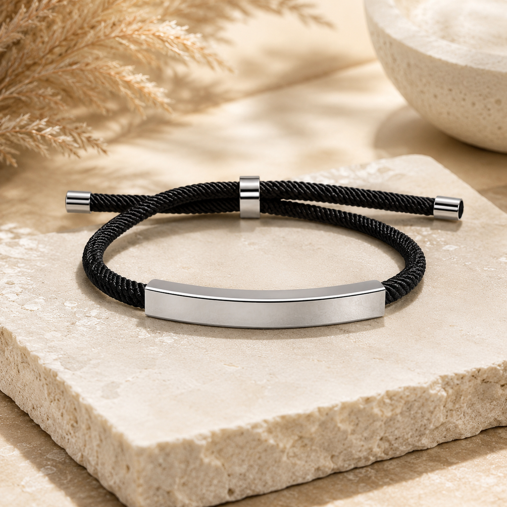 Bracelet tressé ajustable en acier inoxydable – Bracelet bohème homme & femme style minimaliste
