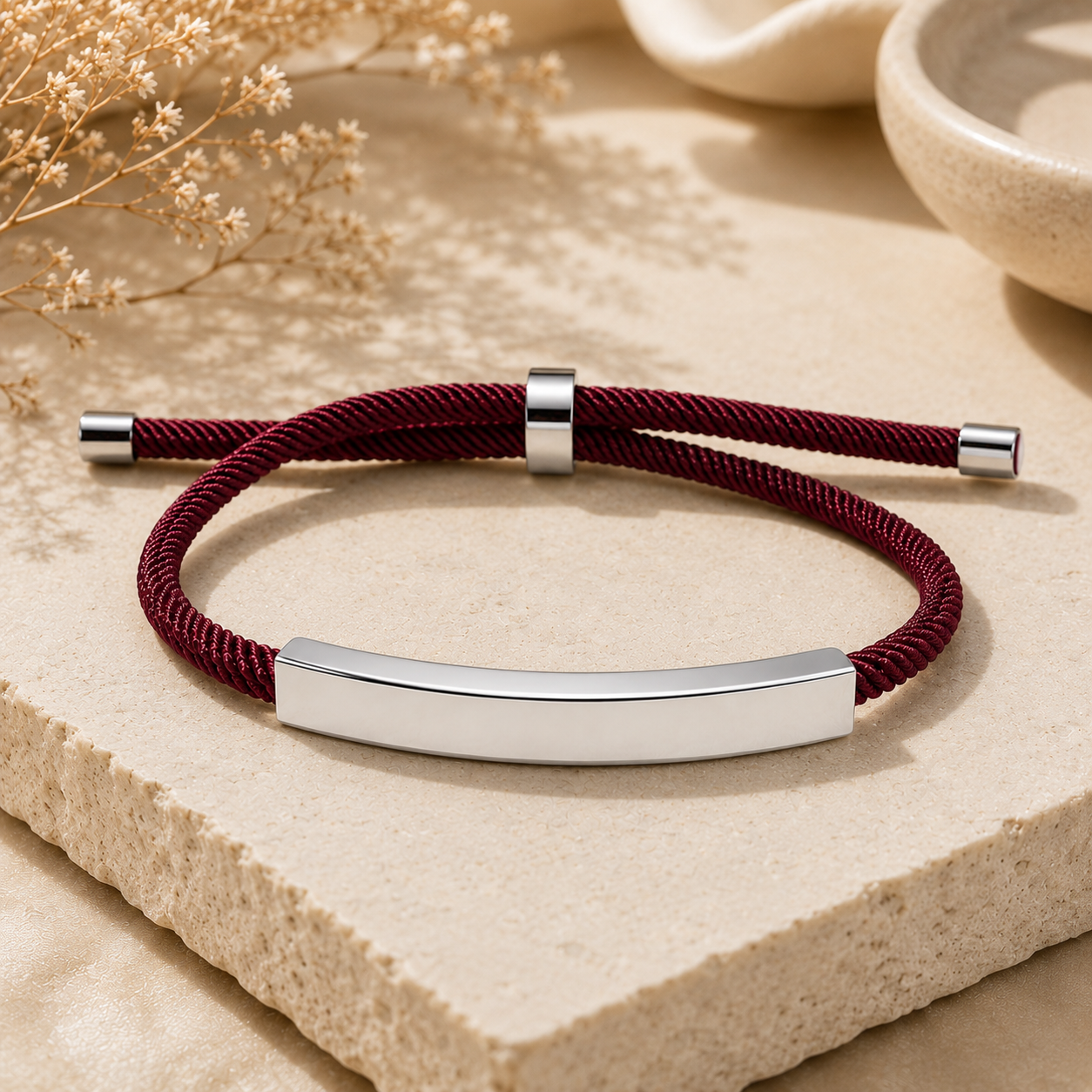 Bracelet tressé ajustable en acier inoxydable – Bracelet bohème homme & femme style minimaliste