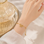 Bracelet nœud femme acier inoxydable doré & argenté – Bijou fin élégant et intemporel