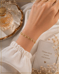 Bracelet cœurs femme acier inoxydable doré & argenté – Bijou tendance élégant et résistant