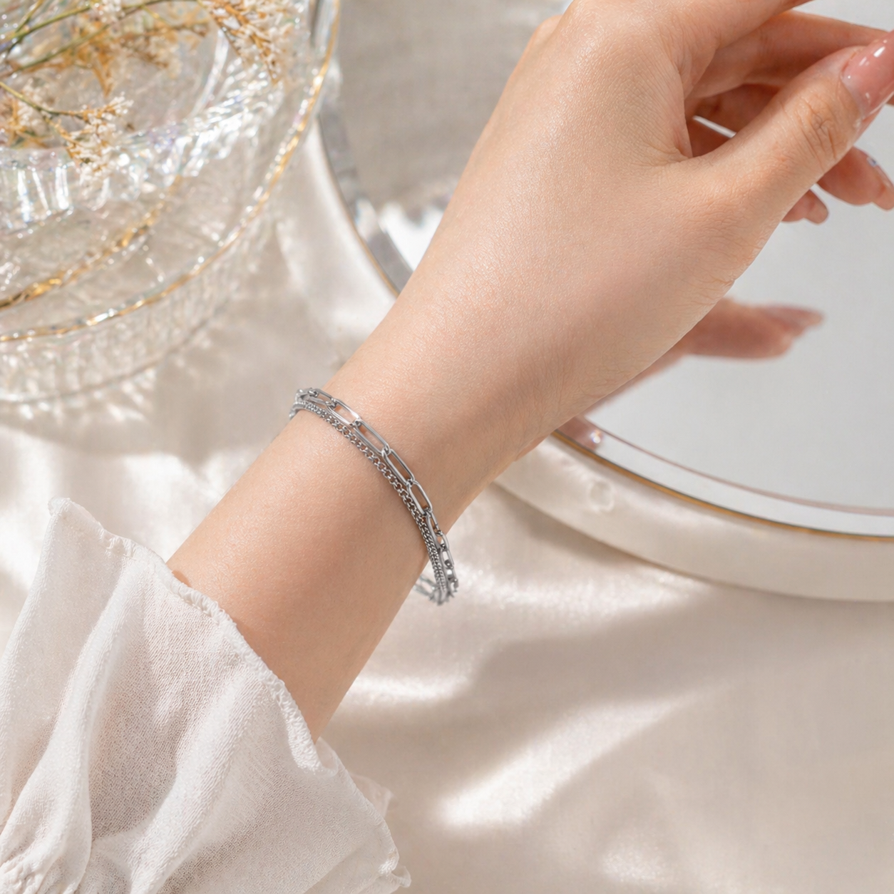 Bracelet femme acier inoxydable doré – Bijou élégant étanche et inaltérable