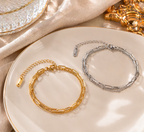 Bracelet femme acier inoxydable doré – Bijou élégant étanche et inaltérable
