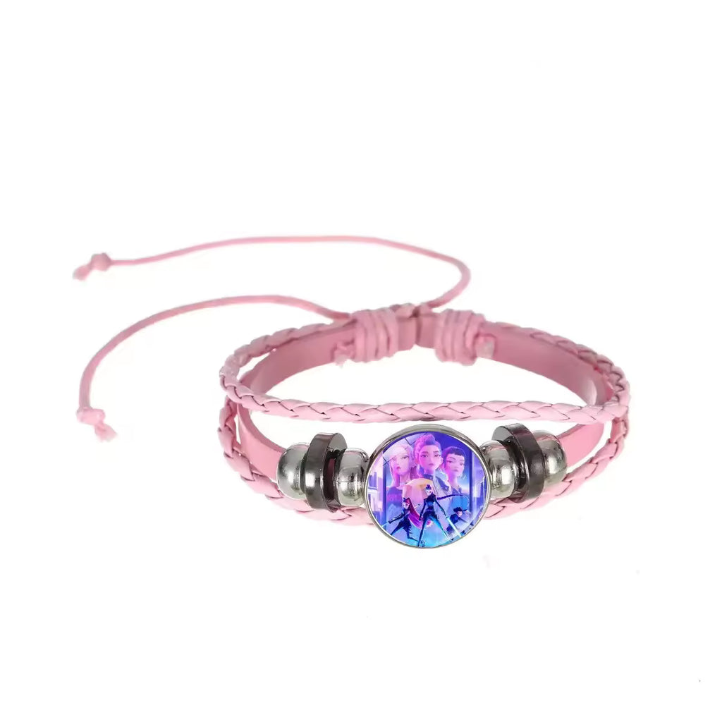 Bracelet K-POP Anime “Shadow Hunters” Rose & Noir – Bijoux Gothique Harajuku pour Filles