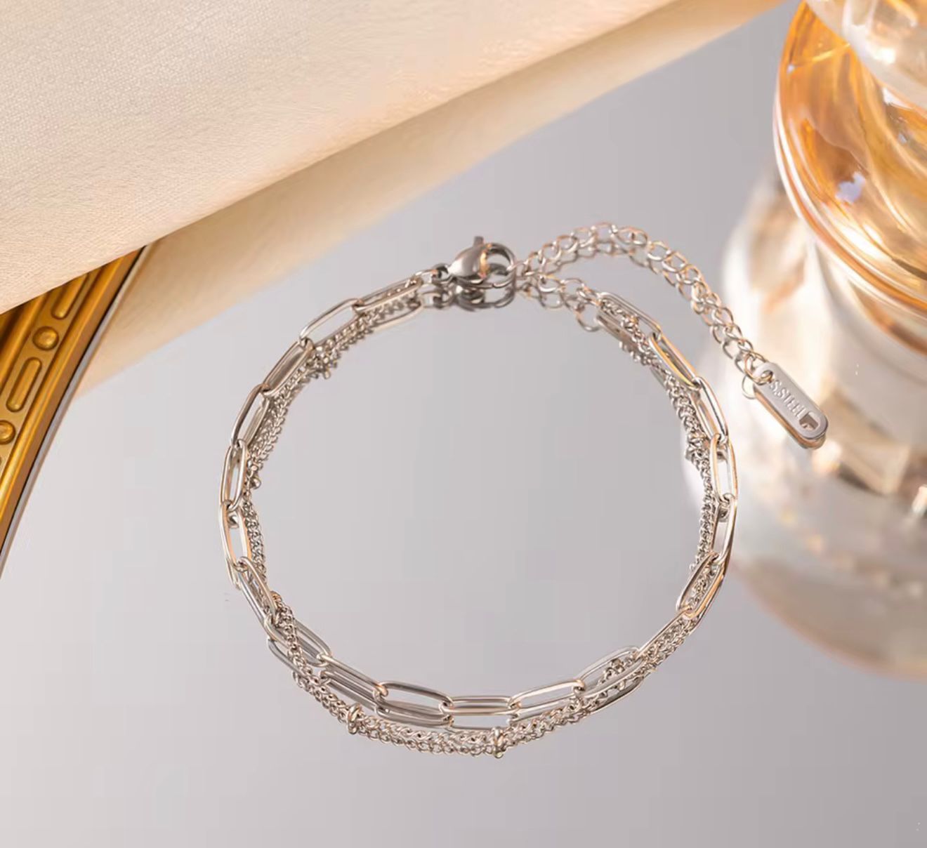 Bracelet femme acier inoxydable doré – Bijou élégant étanche et inaltérable