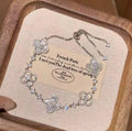 Bracelet fleur Rose Plaqué Or – Bijou tendance coréen élégant pour femme